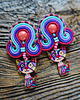 kolczyki soutache Sutaszowe kolczyki z kotem :) 5