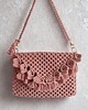 kopertówki Makramowa torebka crossbody w pudrowym różu  1