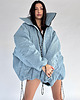 kurtki damskie Kurtka jeansowa typu bomber oversize denim light blue 2