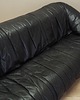 sofy i szezlongi Sofa skórzana czarna, włoski design, lata 60, produkcja: Włochy 6