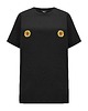 t-shirt damskie T-shirt Voila Czarny Słonecznik 1