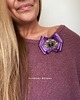 broszki Niesamowita Brosza z fioletowym kryształem New 1