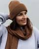 czapki damskie Czapka Cosy Days Brąz 100% Merino 2