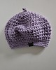 czapki damskie Wełniany beret lawendowy szron 1