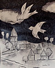 grafiki i ilustracje Fly me to the moon - rysunek B2 unikat 1