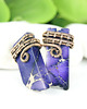 kolczyki wire wrapping Jaspis lazurowe wybrzeże kolczyki wire wrapping 5