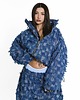 kurtki damskie Krótka kurtka bomber patchwork denim 3