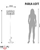 lampy podłogowe Loftowa lampa stojąca do salonu PARLA druciana czarna 1