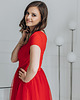 sukienki midi damskie Sukienka z tiulem, NOEMI LADY, czerwona 5