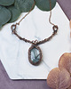 kolie Miedziany naszyjnik wire wrapping z labradorytem #490 3