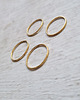 obrączki Zestaw 4 obrączek SLIM mosiądz 3