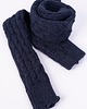 rękawiczki damskie Getry lub rękawki w warkoczowy wzór - jeans 2