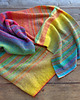 szale damskie UNIKAT szal dziergany (jak tkany) "Rainbow" 2