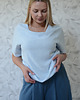 topy damskie Bluzka len/wiskoza w kolorze niebieskiego akwamarynu 1