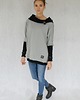 bluza bez kaptura damska Bluza z kominem szara 1