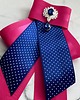 broszki Brosza  / Krawatka granat z fuksją NEW 3