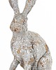 ozdoby wielkanocne Dekoracja - zając szary 35x13x19 cm LONGORELA-4 4