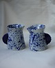 czajniki i dzbanki Ceramiczny dripper w kobaltowe ciapki i dzbanuszek. Ceramika ręcznie robiona 7