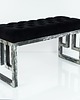 ławki Ławka Metalowa Loft Siedzisko Pikowane Czarny LPM-16 1