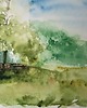 obrazy WYPRZEDAŻ OBRAZÓW! Akwarela Polska wieś oryginalny obraz 300g A5 21x15 cm 1