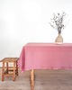 obrusy i serwetki Lniany obrus z listwą DUSTY PINK 1
