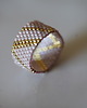 pierścionki - różne Pierścionek Beadingowy  GoldenPink 1