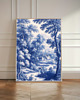 plakaty PLAKAT Toile de jouy, biało niebieska dekoracja, chinoiserie 5