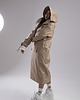 płaszcze damskie Parka Longline Hoodie Oversize mocca ocieplana 5