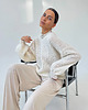 swetry damskie  Jedwabny sweter Crafted ecru 6