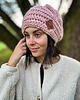 czapki damskie Czapka merino oversize THIS IS IT "Pudrowy róż" 2
