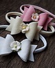 ozdoby na chrzest Opaska do włosów FLORAL BOW biała 4