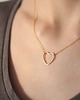 złote naszyjniki 16k Gold Plated Open Heart Necklace 2