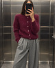 kardigany damskie Kardigan Kid Mohair Burgundy z odpinanymi poduszkami 1
