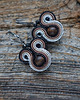 kolczyki soutache Malutkie  brązowo - szare  kolczyki sutasz 1