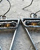 kolczyki wire wrapping Trójkąt turmalin     - kolczyki 2