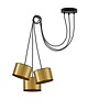 lampy wiszące Złota 3-punktowa lampa wisząca pająk WAIKIKI W3 MIRROR 3
