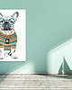 obrazy OBRAZ NA PŁÓTNIE -  60x80 BULLDOG HIPSTER 2