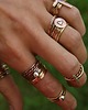 pierścionki - różne Trio - copper stacking rings 4