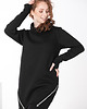 bluza bez kaptura damska Tunika bluza bawełniana luźna ze stójką 4