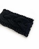 opaski do włosów Czarna wełniana opaska w warkocze 2
