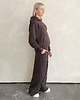 komplety damskie Aba komplet oversized kangurka i szerokie spodnie wide leg Chocolate 3