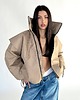 kurtki damskie Parachute oversize bomber jacket mocca 7
