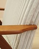 fotele Fotel wypoczynkowy z teku, welurowa tapicerka, lata 60. 9
