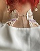 chokery Szydełkowy choker kremowo liliowy! Prześliczny. 7