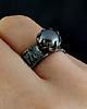 pierścionki srebrne Dark pearl 4