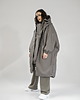 płaszcze damskie Płaszcz longline hoodie oversize stone 3