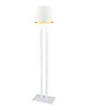 lampy podłogowe Designerska lampa stojąca do salonu z abażurem VEGAS GOLD 9