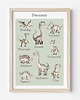 obrazy i plakaty do pokoju dziecięcego Plakat edukacyjny DINOZAURY - Plakaty Na Ścianę Dla Dzieci MONTESSORI 1