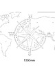 Ozdoby na ścianę Rewelacyjna świata MAPA 3D COMPASS- sylwetka 7