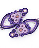 kolczyki soutache Długie fioletowe kolczyki soutache 3